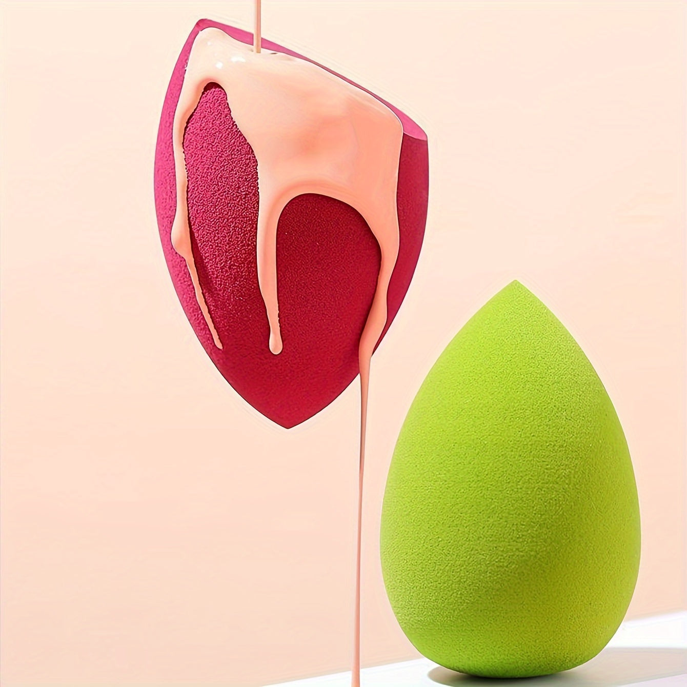 Professional Makeup Sponge Set For Dry And Wet Application - Ideal For Powder, Cream, And Liquid Makeup - Perfect Beauty Blending Tool For Beginners And Professional Makeup Artists - Hydrophilic PU Material, Unscented, Normal Skin