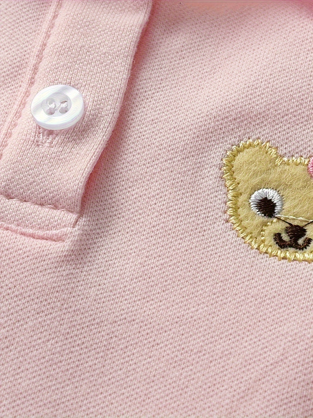 95% Cotton Sweet Girls Bear Graphic Short Sleeve Shirt Top For Summer Gift